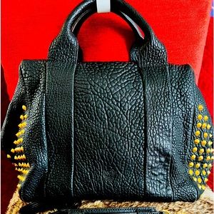 AUTHENTIC MCM Studded Satchel Bag